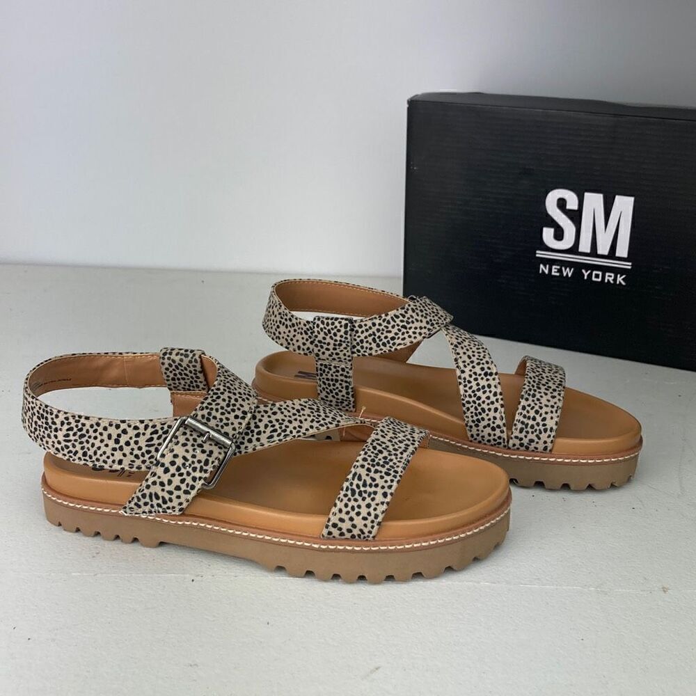 SM New York Annie Style Leopard Sandal Women’s Size 7.5